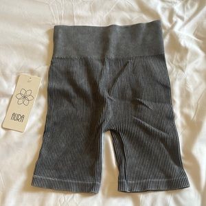 Aura dark purple biker shorts